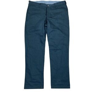 NWOT Louis Philippe Golf Leisure Pants Men 36x31 Green Pinstripe Linen Blend